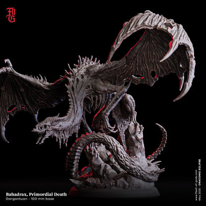 Bahadrax, Primordial Death Dragon | Gargantuan Monster Miniature | 100mm Base - Plague Miniatures