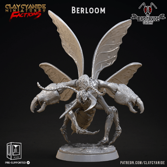 Berloom Flying Hive-Mind Insectoid Miniature | 32mm Scale Barnakol Collection - Clay Cyanide - Plague Miniatures shop for DnD Miniatures