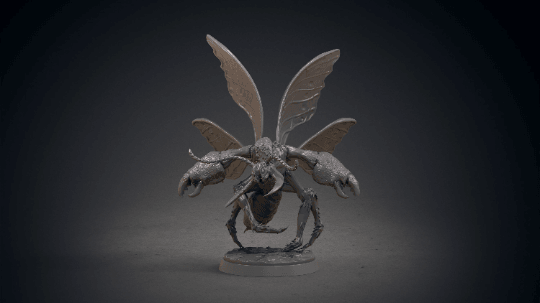 Berloom Flying Hive-Mind Insectoid Miniature | 32mm Scale Barnakol Collection - Clay Cyanide - Plague Miniatures shop for DnD Miniatures