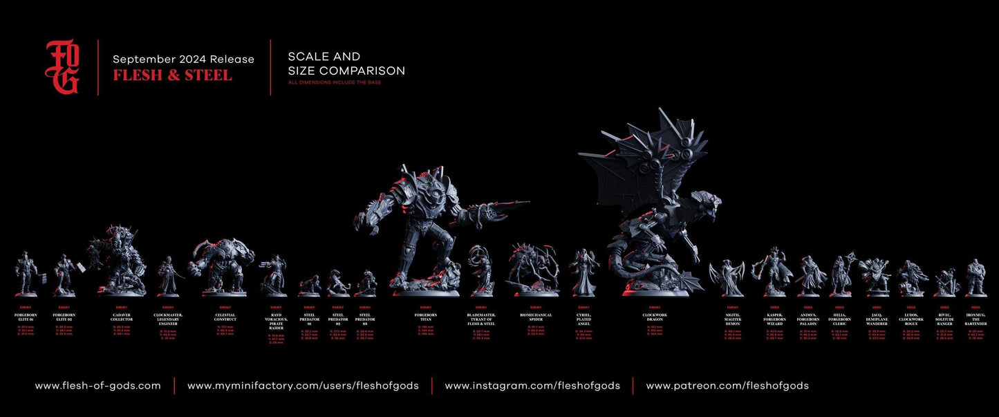 Biomechanical Spider Monster Miniature | Steampunk Arachnid Figurine | 50mm Base - Plague Miniatures