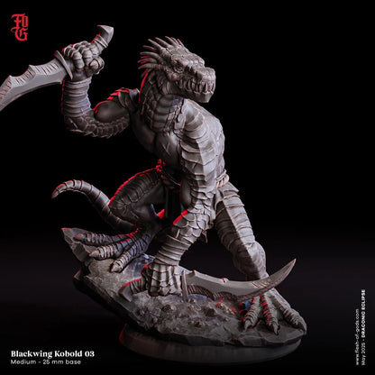 Blackwing Kobold Trio | Cunning Monster Miniature Set | 32mm Scale - Plague Miniatures