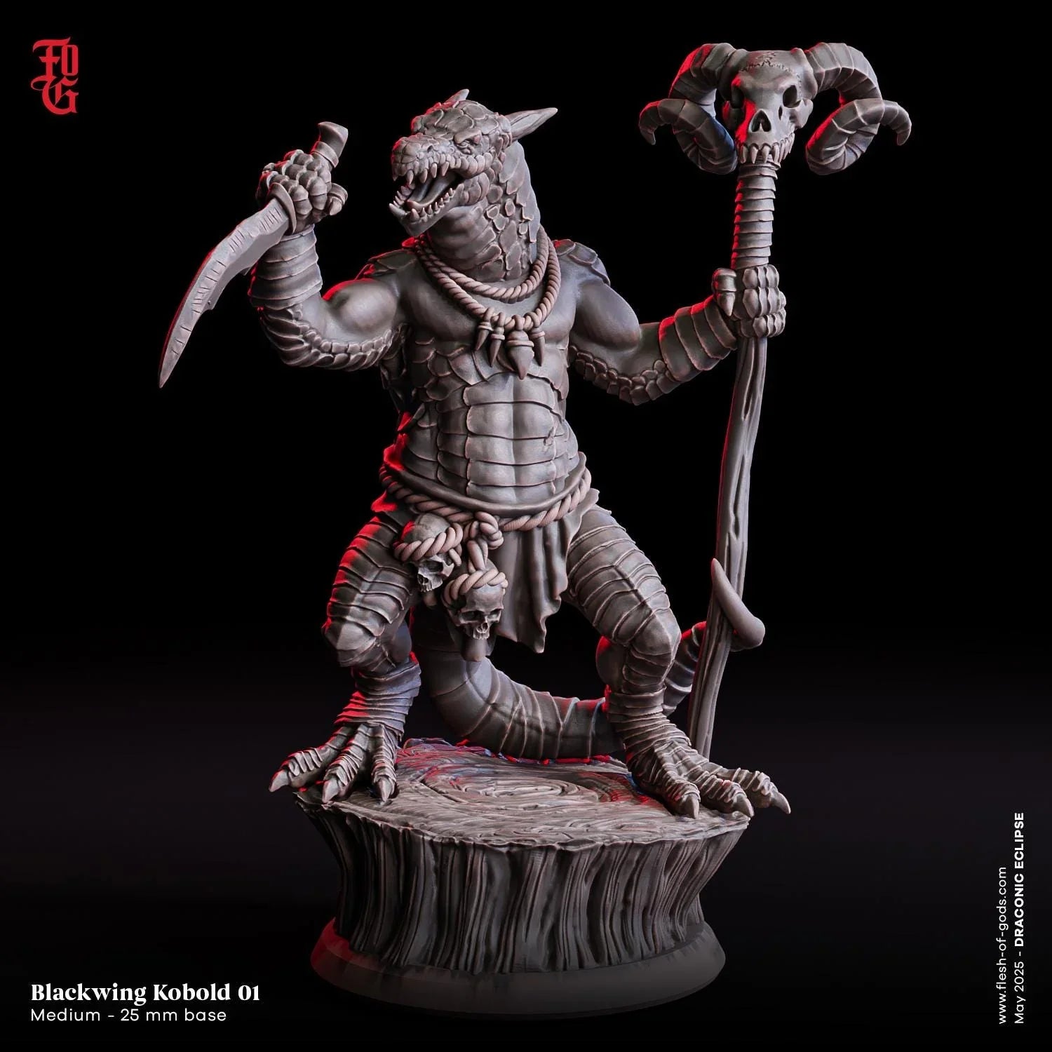 Blackwing Kobold Trio | Cunning Monster Miniature Set | 32mm Scale - Plague Miniatures