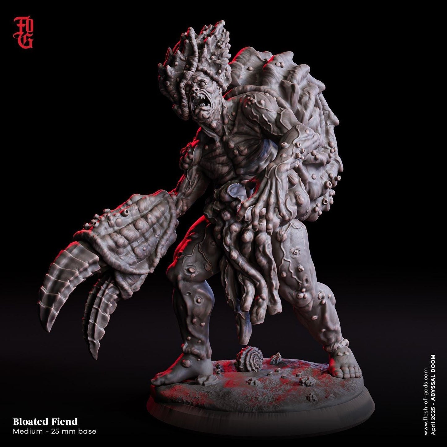 Bloated Fiend, Deep Sea Undead | Aquatic Monstrosity Miniature| 32mm Scale - Plague Miniatures