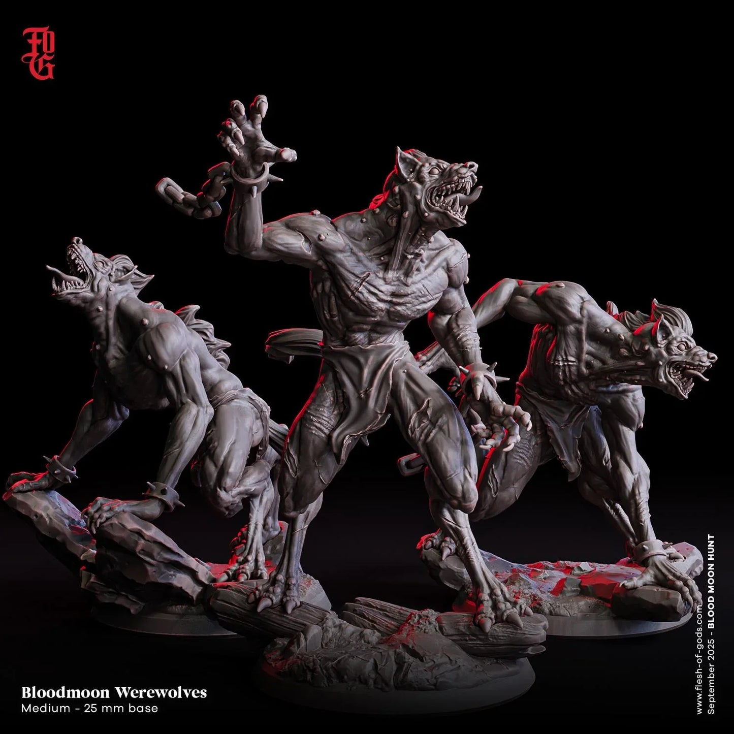 Bloodmoon Werewolf | Monster Miniature | 32mm Scale - Plague Miniatures