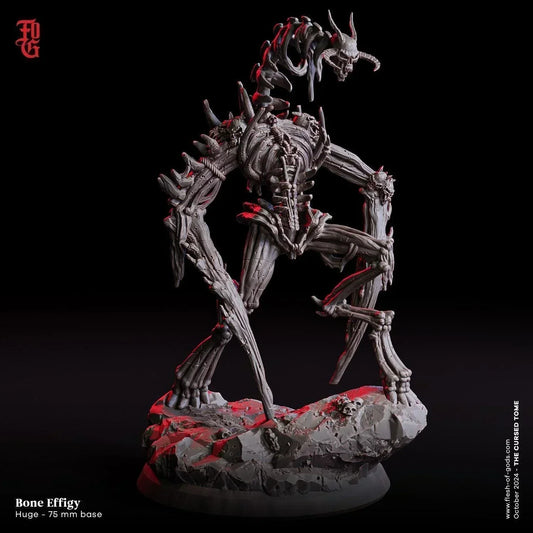 Bone Effigy Construct Miniature | Huge Undead Aberration Skeleton Monster | 75mm Base - Plague Miniatures