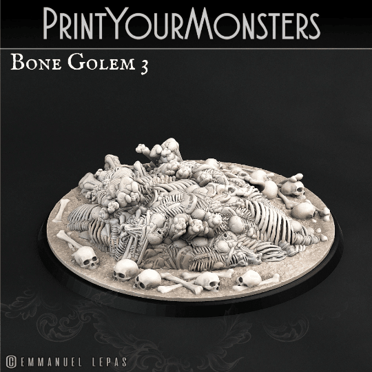 Bone Golem Miniature | 3 Phases of Construction - Plague Miniatures