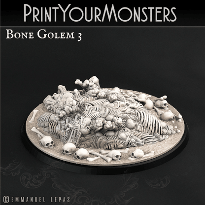 Bone Golem Miniature | 3 Phases of Construction - Plague Miniatures