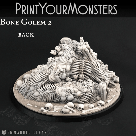 Bone Golem Miniature | 3 Phases of Construction - Plague Miniatures