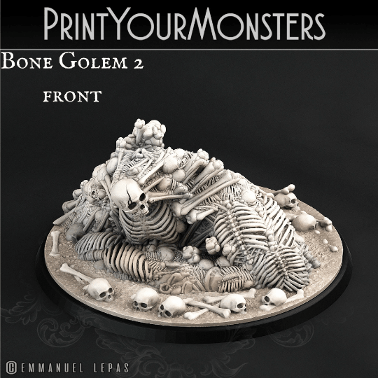 Bone Golem Miniature | Unveiling the Phases of Undeath - Plague Miniatures