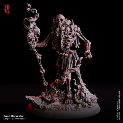 Bone Harvester Miniature | Large Undead Reaper Monstrosity Figurine | 50mm Base - Plague Miniatures