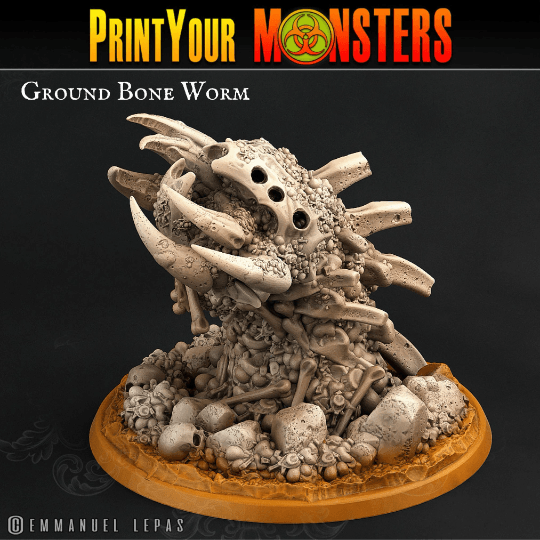 Bone Worm Body Miniature | Dungeons and Dragons Bone Miniature - Plague Miniatures shop for DnD Miniatures