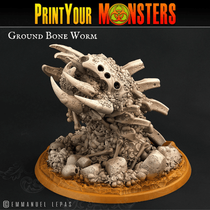 Bone Worm Body Miniature | Dungeons and Dragons Bone Miniature - Plague Miniatures