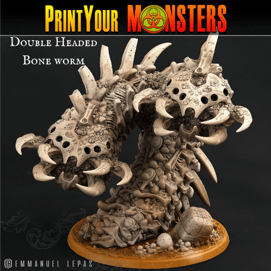 Bone Worm Body Miniature | Dungeons and Dragons Bone Miniature - Plague Miniatures shop for DnD Miniatures