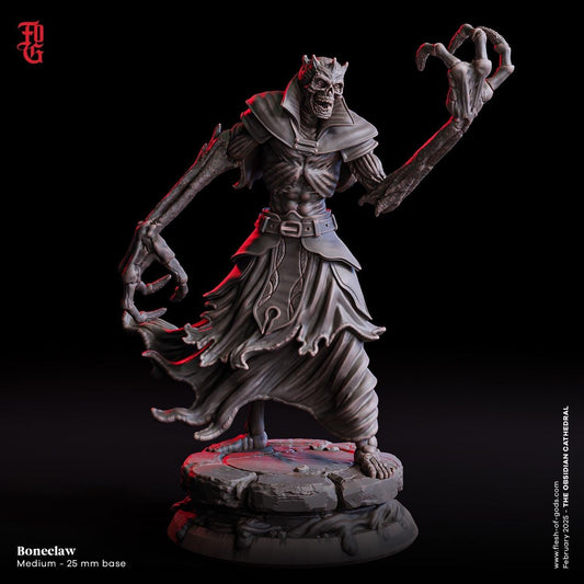 Boneclaw Miniature | Undead Skeleton Monster | 32mm Scale - Plague Miniatures