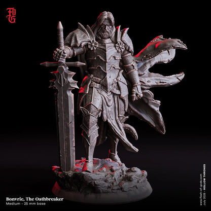 Bonvric, the Oathbreaker | Human Paladin Resin Bust Statue - Plague Miniatures