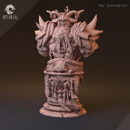 Bostor-Tan, Undead Overlord | Resin Bust Statue of the Cursed Warlord - Plague Miniatures