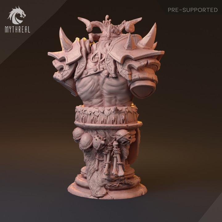 Bostor-Tan, Undead Overlord | Resin Bust Statue of the Cursed Warlord - Plague Miniatures