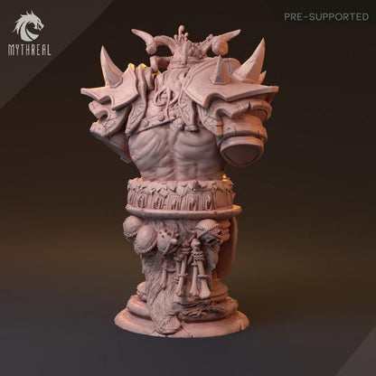 Bostor-Tan, Undead Overlord | Resin Bust Statue of the Cursed Warlord - Plague Miniatures