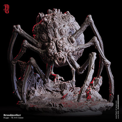Broodmother | Spider Aberration Boss Monster Miniature | 75mm Base - Plague Miniatures