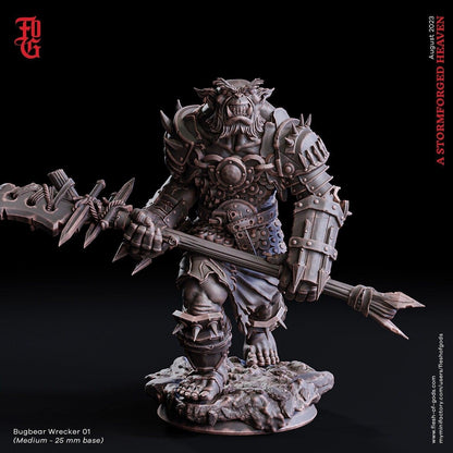 Bugbear Miniature | Goblinoid Monster for DnD Adventures | 32mm Scale - Plague Miniatures