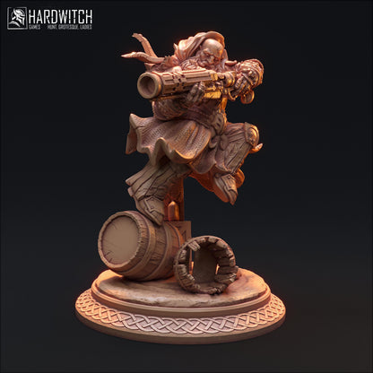 Buron Galtix, The Phantom Sniper | Mystical Gunslinger Miniature | 32mm Scale or 75mm Scale - Plague Miniatures