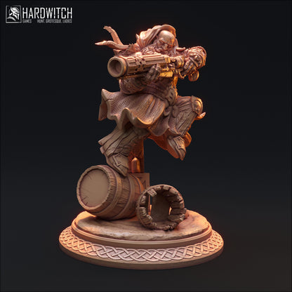 Buron Galtix, The Phantom Sniper | Mystical Gunslinger Miniature | 32mm Scale or 75mm Scale - Plague Miniatures