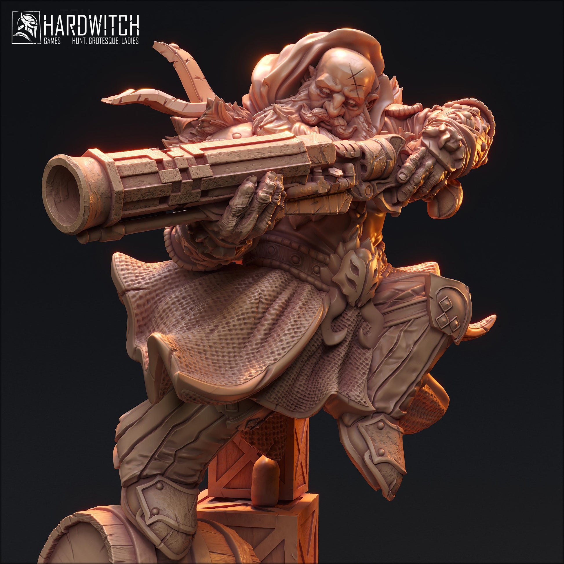 Buron Galtix, The Phantom Sniper | Mystical Gunslinger Miniature | 32mm Scale or 75mm Scale - Plague Miniatures