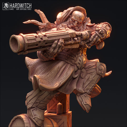 Buron Galtix, The Phantom Sniper | Mystical Gunslinger Miniature | 32mm Scale or 75mm Scale - Plague Miniatures