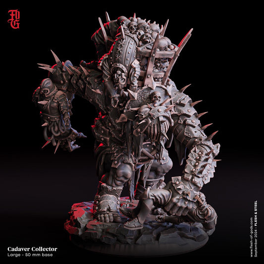 Cadaver Collector Miniature | Large Steampunk Giant Construct Monster | 50mm Base - Plague Miniatures