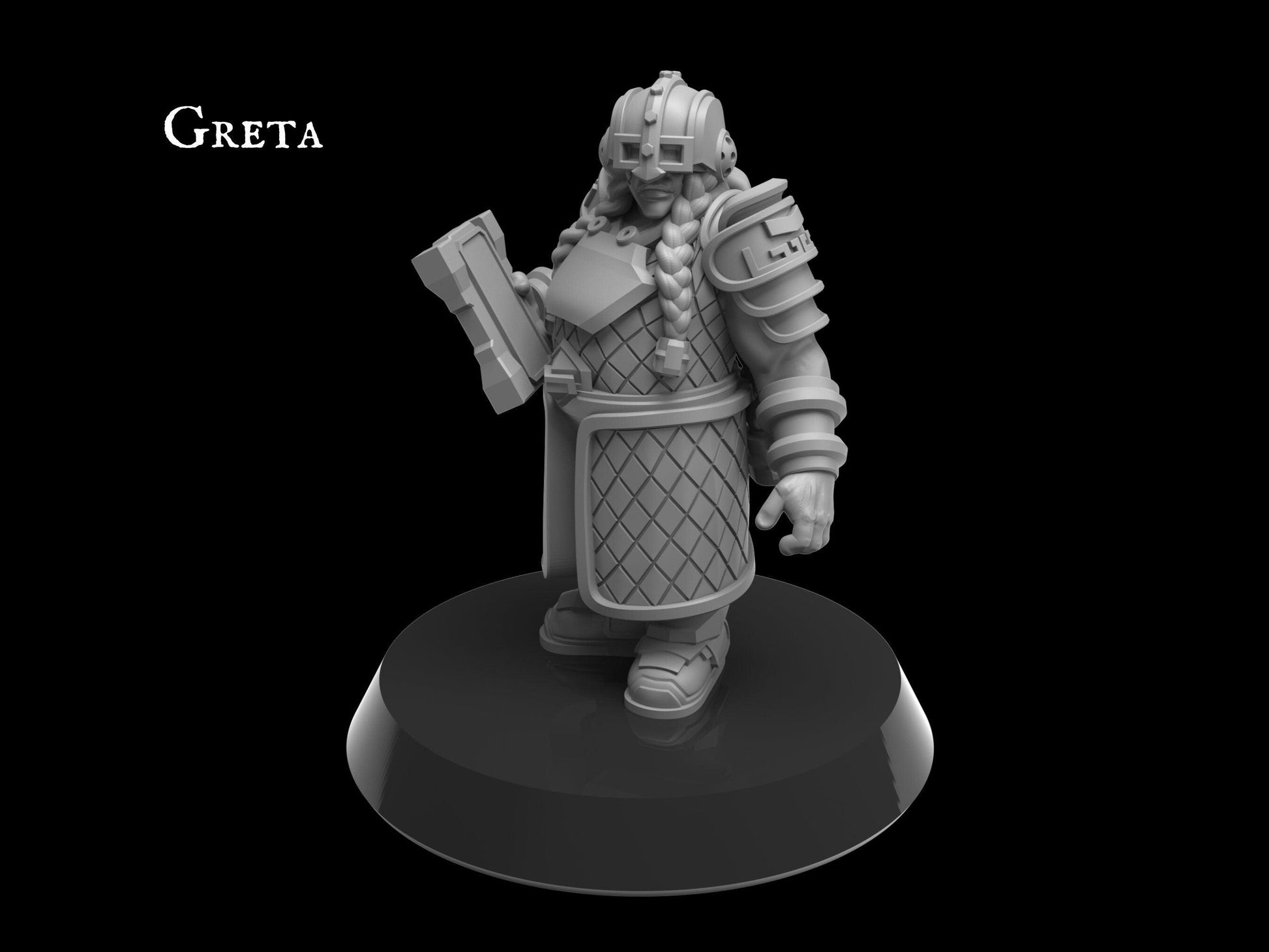 Captain Haldor, Tactical Dwarf Captain Miniature | Galactic Tactical Squad Leader - Plague Miniatures