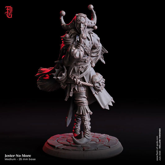 Carnival Jester | Foolish Joker NPC Miniature | 32mm Scale or 75mm Scale - Plague Miniatures