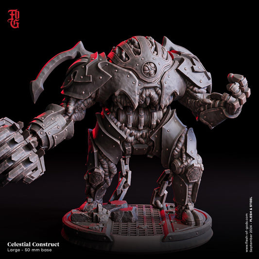 Celestial Construct Miniature | Steampunk Dystopian Monster Figurine | 50mm Base - Plague Miniatures