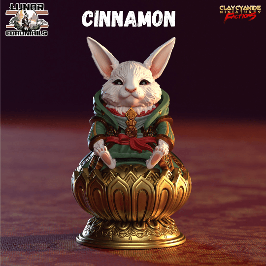 Cinnamon Harengon Miniature | Adorable Bunny Figurine for DnD 5e and Tabletop Games | 32mm Scale - Plague Miniatures