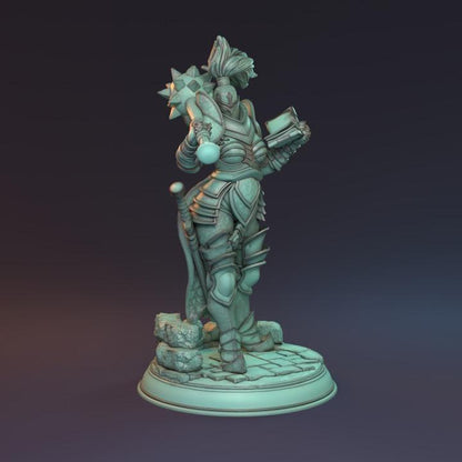 Claudia, The Knight-Champion | Regal Female Knight Miniature | 32mm Scale or 75mm Scale - Plague Miniatures