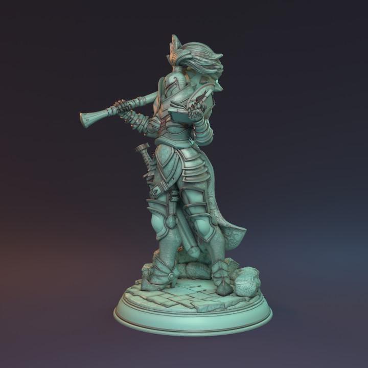 Claudia, The Knight-Champion | Regal Female Knight Miniature | 32mm Scale or 75mm Scale - Plague Miniatures