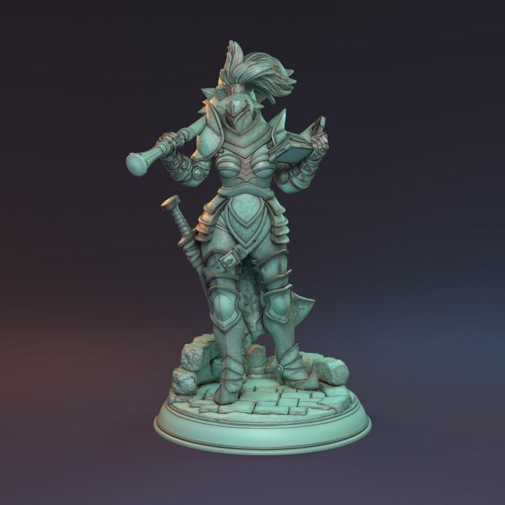 Claudia, The Knight-Champion | Regal Female Knight Miniature | 32mm Scale or 75mm Scale - Plague Miniatures