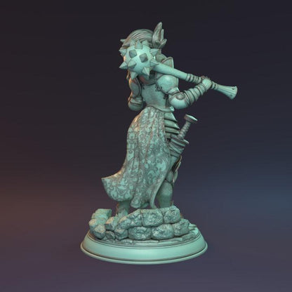 Claudia, The Knight-Champion | Regal Female Knight Miniature | 32mm Scale or 75mm Scale - Plague Miniatures