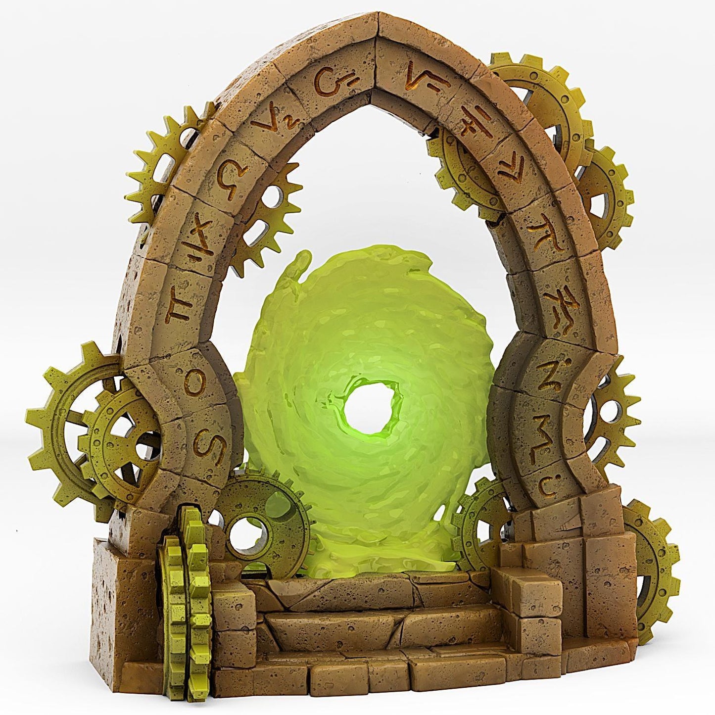 Clockwork Portal Miniature | Temporal Vortex Effect Steampunk Dungeon Terrain Prop | 28mm 32mm Scale - Plague Miniatures