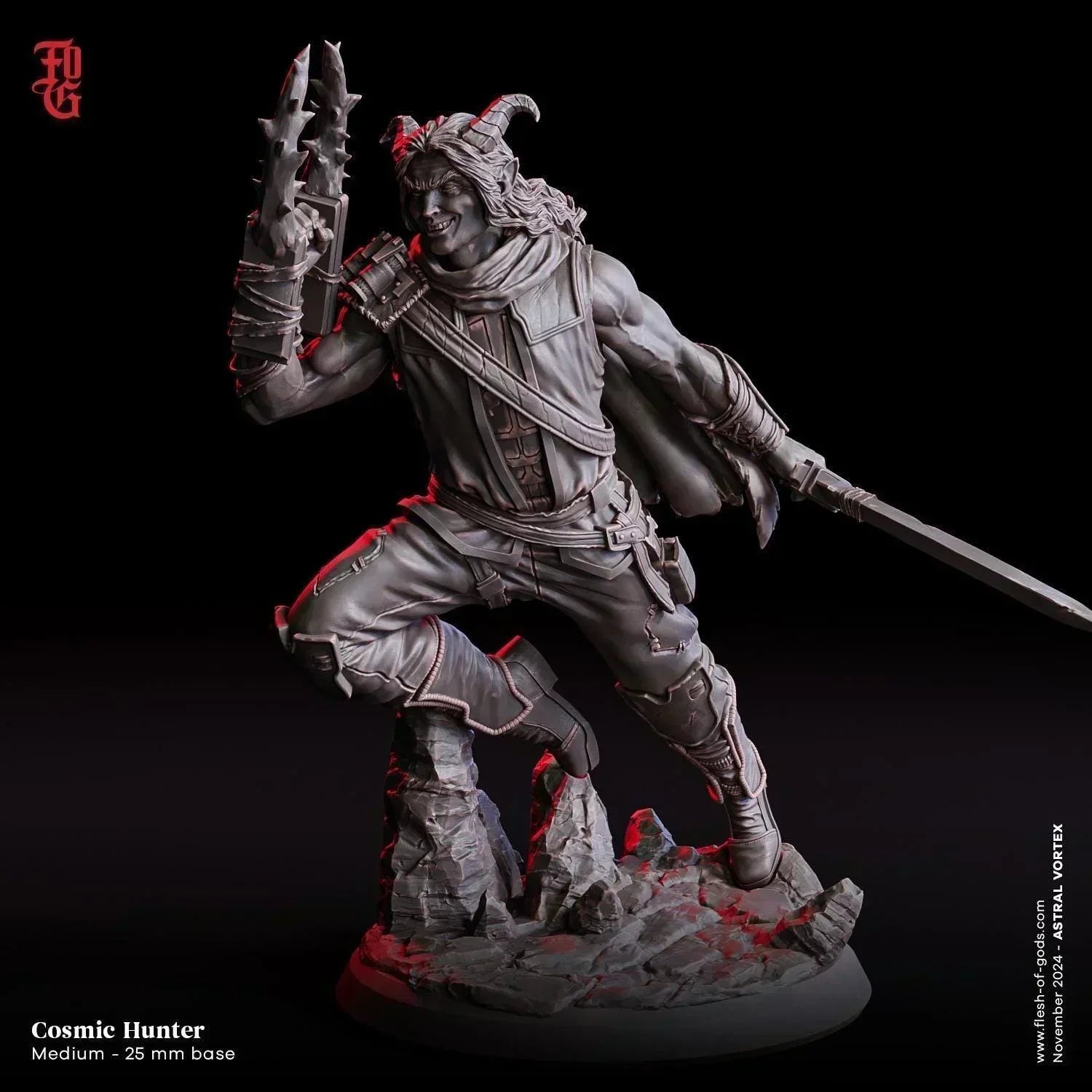 Cosmic Hunter Demon Ranger | Monster Miniature from the Beyond | 32mm ...