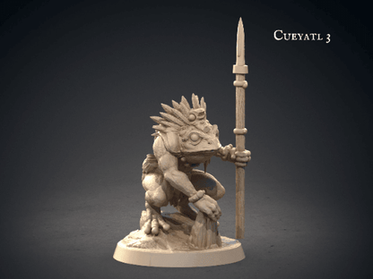 Cueyatl Aztec Miniatures | Mayan Monster Miniatures for DnD | 32mm Scale - Plague Miniatures