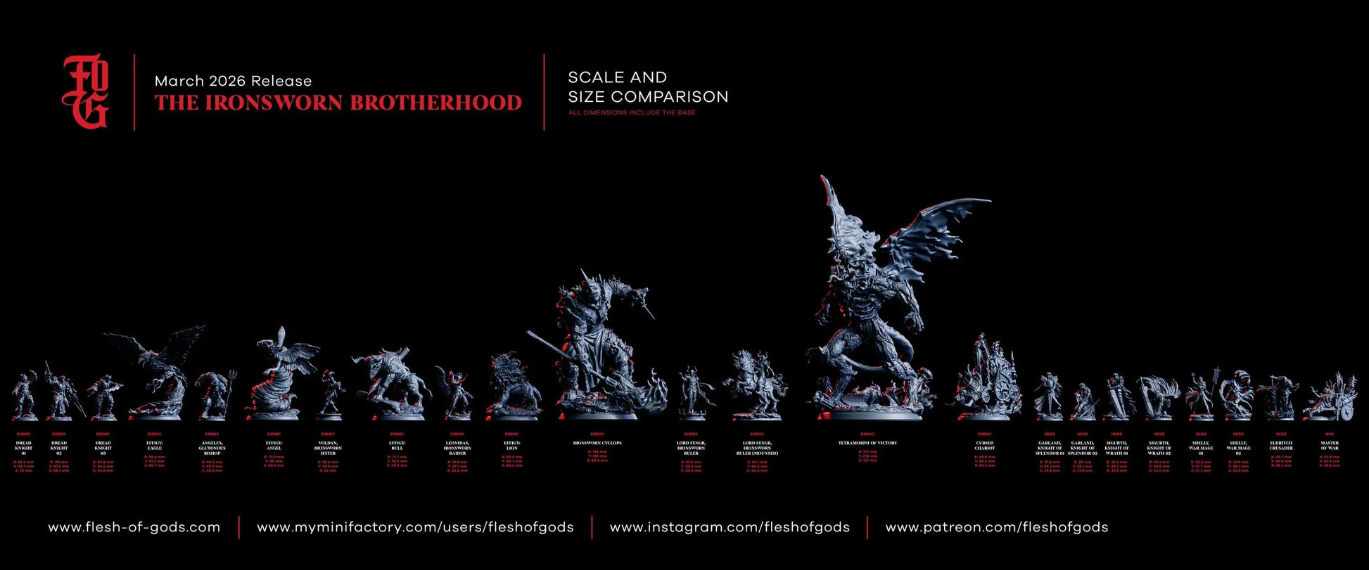 Cursed Chariot Monster Miniature Large Construct Undead Demon | 50mm Base - Plague Miniatures