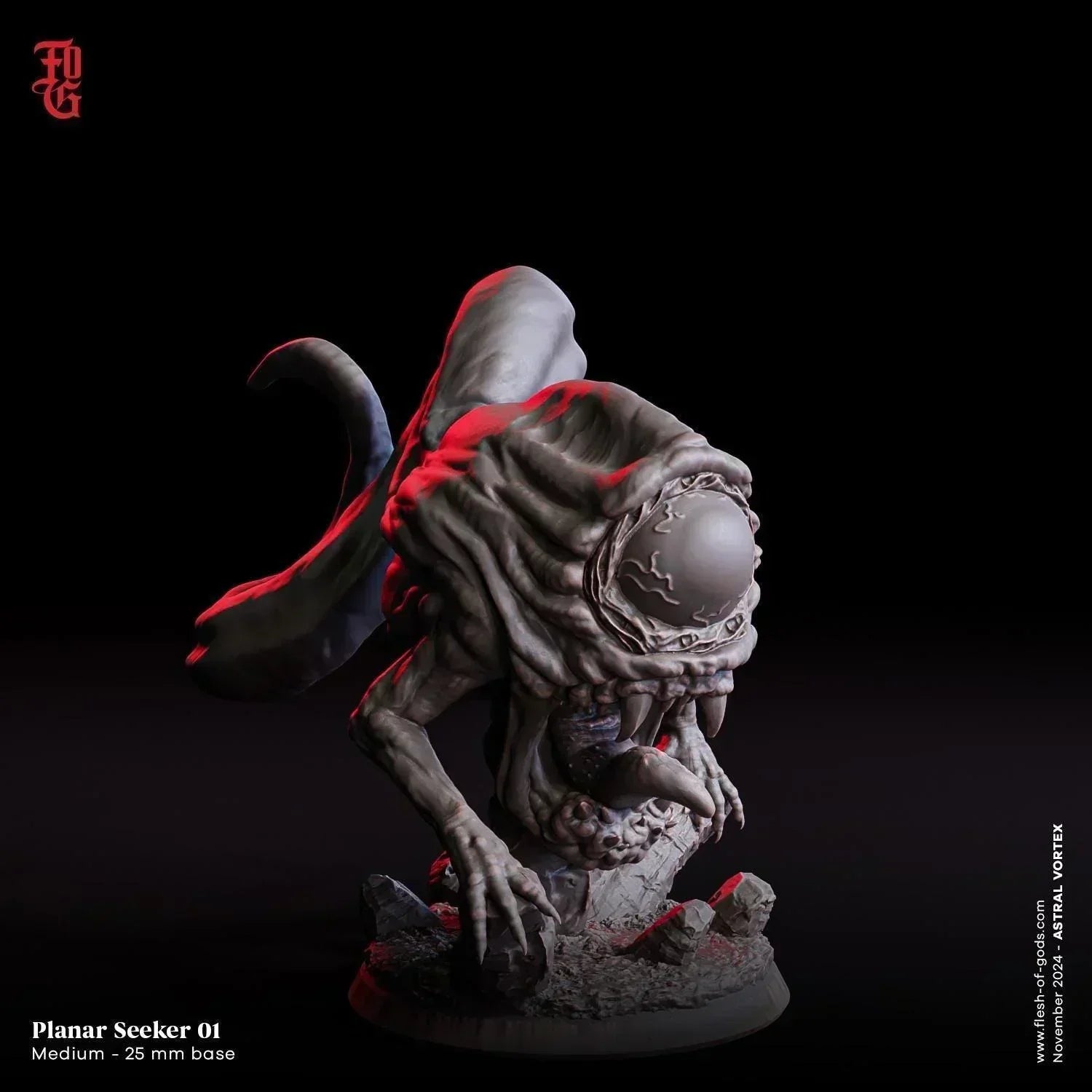 Cyclopean Planar Seeker Miniature | Eldritch Monster from the Void | 32mm Scale - Plague Miniatures