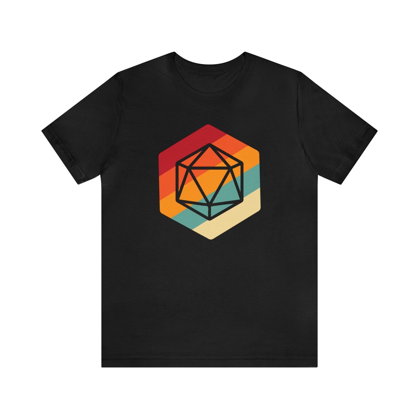 D20 Retro gaming shirt DM gift| | Dungeon Master gift | dnd shirt | ttrpg Nerd tshirt | dungeons and dragons Short Sleeve Tee d20 shirt - Plague Miniatures