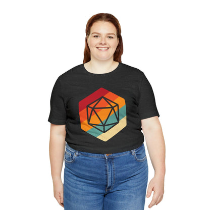 D20 Retro gaming shirt DM gift| | Dungeon Master gift | dnd shirt | ttrpg Nerd tshirt | dungeons and dragons Short Sleeve Tee d20 shirt - Plague Miniatures