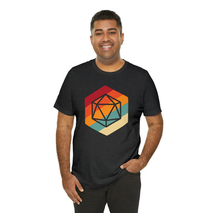 D20 Retro gaming shirt DM gift| | Dungeon Master gift | dnd shirt | ttrpg Nerd tshirt | dungeons and dragons Short Sleeve Tee d20 shirt - Plague Miniatures