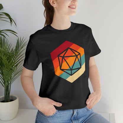 D20 Retro gaming shirt DM gift| | Dungeon Master gift | dnd shirt | ttrpg Nerd tshirt | dungeons and dragons Short Sleeve Tee d20 shirt - Plague Miniatures