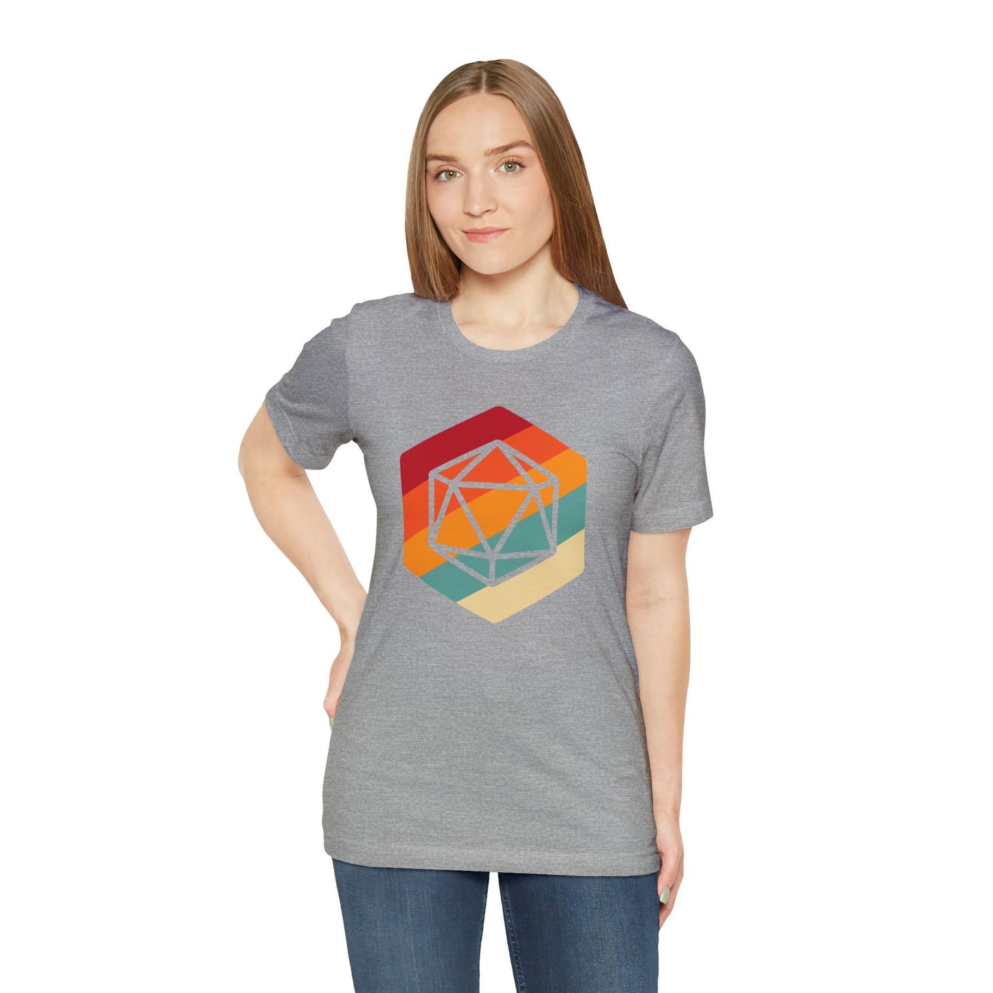 D20 Retro gaming shirt DM gift| | Dungeon Master gift | dnd shirt | ttrpg Nerd tshirt | dungeons and dragons Short Sleeve Tee d20 shirt - Plague Miniatures