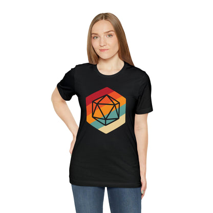 D20 Retro gaming shirt DM gift| | Dungeon Master gift | dnd shirt | ttrpg Nerd tshirt | dungeons and dragons Short Sleeve Tee d20 shirt - Plague Miniatures