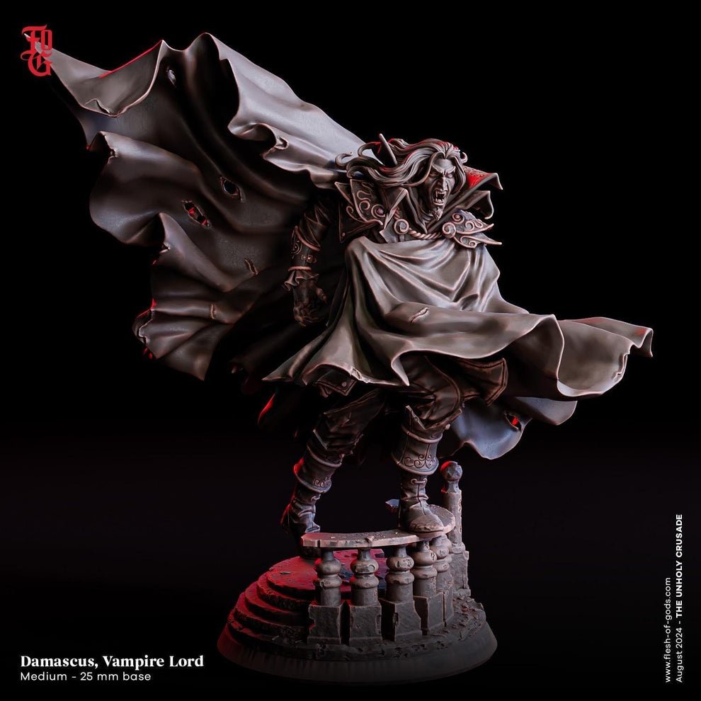 Damascus, Vampire Lord Miniature | Gothic Undead Ruler Figure for RPGs ...