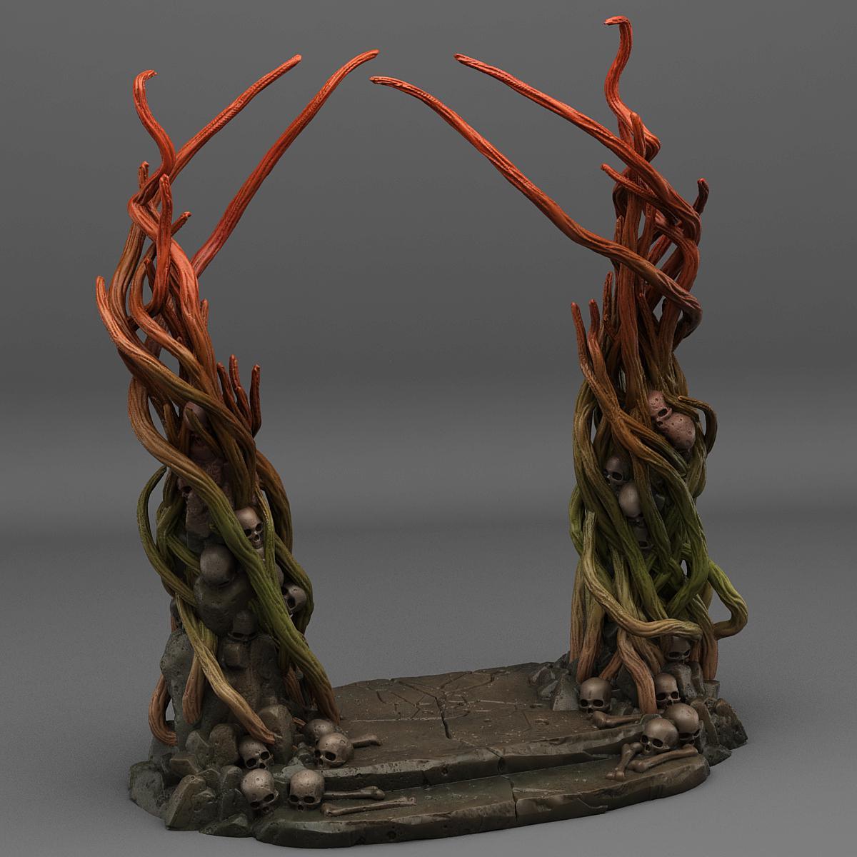 Dark Forest Portal Miniature | Hypnotic Effect Creepy Dungeon Terrain Prop - Plague Miniatures